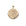 Gold Coin Pendant with floral design in four quadrants