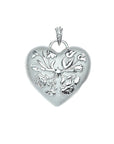 HOPE Through All the Seasons Heart Pendant in Silver