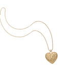 Gold heart pendant on classic rolo chain