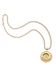 Gold Inspiration coin on the grande rolo chain