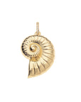 Back of gold nautilus pendant