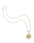 Gold inspiration petite embellished coin on the classic rolo chain