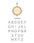 Gold engravable petite coin with Janie font option
