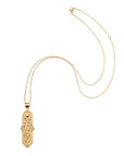 Joy Camellia dogtag on the adjustable delicate chain