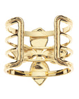 Back view of gold dogwood cuff