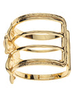 Side view of gold dogwood cuff