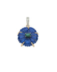 JOY Lapis Cherry Blossom Pendant in Solid Gold