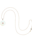 Mother of pearl daisy on 10 karat adjustable chain