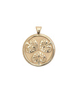 Gold Coin Featuring 3 hollyhock leaves