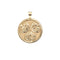 Gold Coin Featuring 3 hollyhock leaves