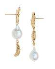 Side view of the joy tea party earrings