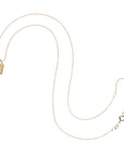 Letter A lock pendant on 10 karat adjustable chain