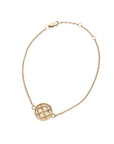 Gold chain bracelet with small love coin