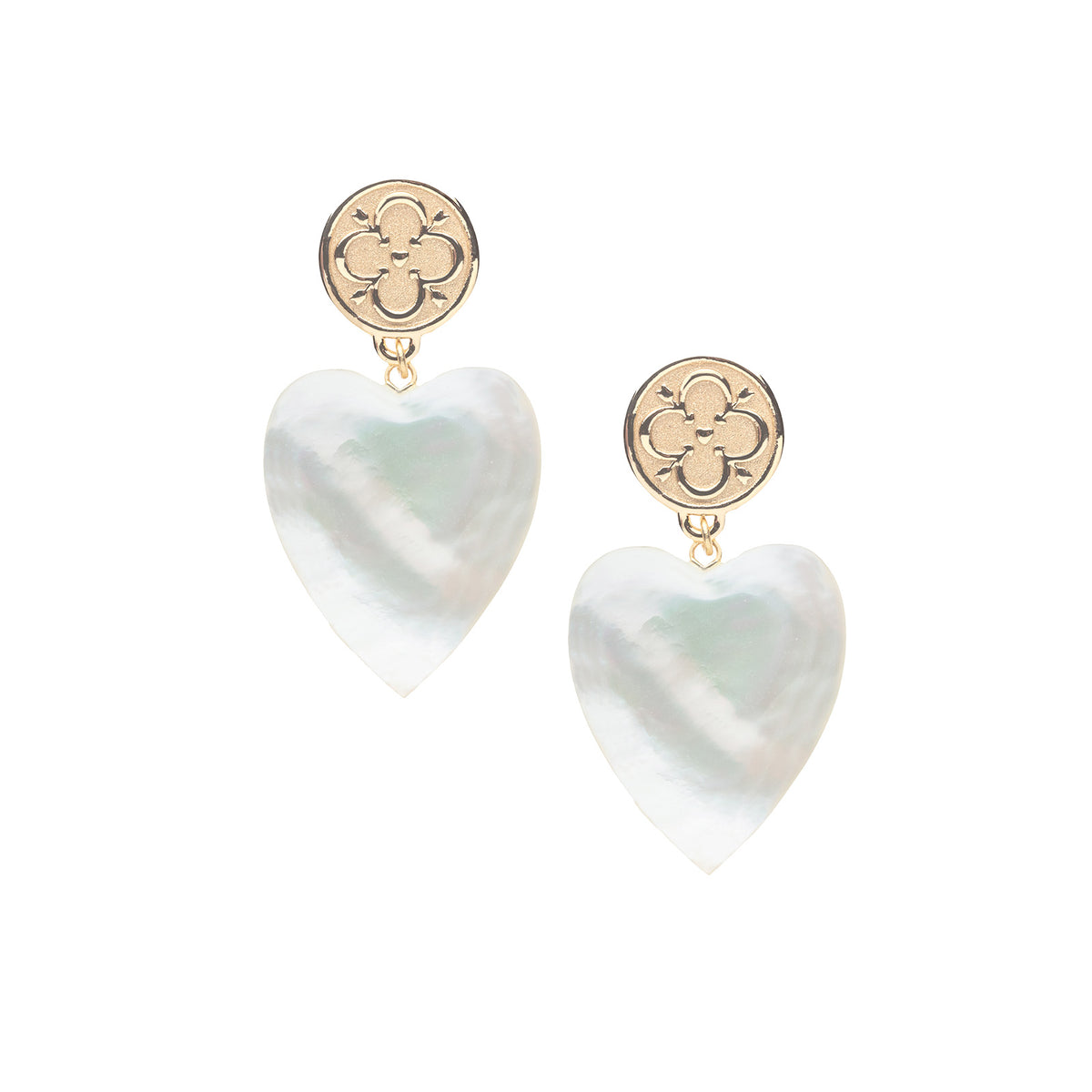 [LLOYD] 14K☆Heart pearl Earrings LoveCarryYourHeartEarringsMOPU