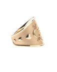 Side view of the love cigar band ring