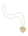 Love, Courage, and Strength heart on classic rolo chain