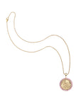 Love Courage Strength petite embellished coin on classic rolo chain