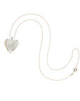 Mother of pearl full heart on 10 karat adjustable chain