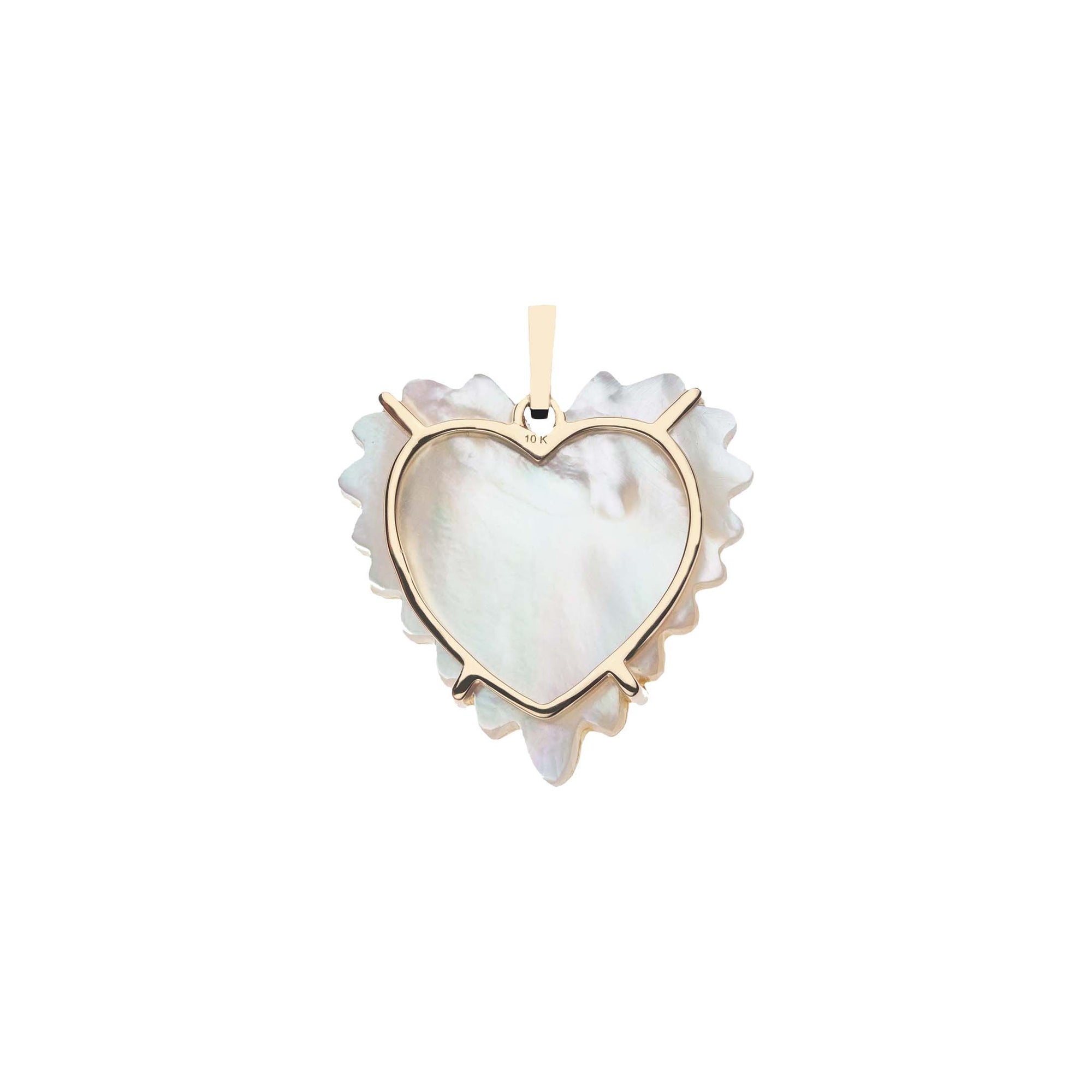 Back of mother of pearl full heart