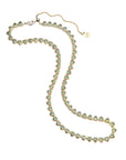 Made from love tennis necklace in olive green