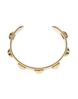 Top view of gold cuff to show 3D hearts