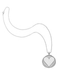 Silver heart coin on classic rolo chain