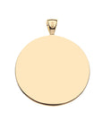 Blank back of engravable coin pendant