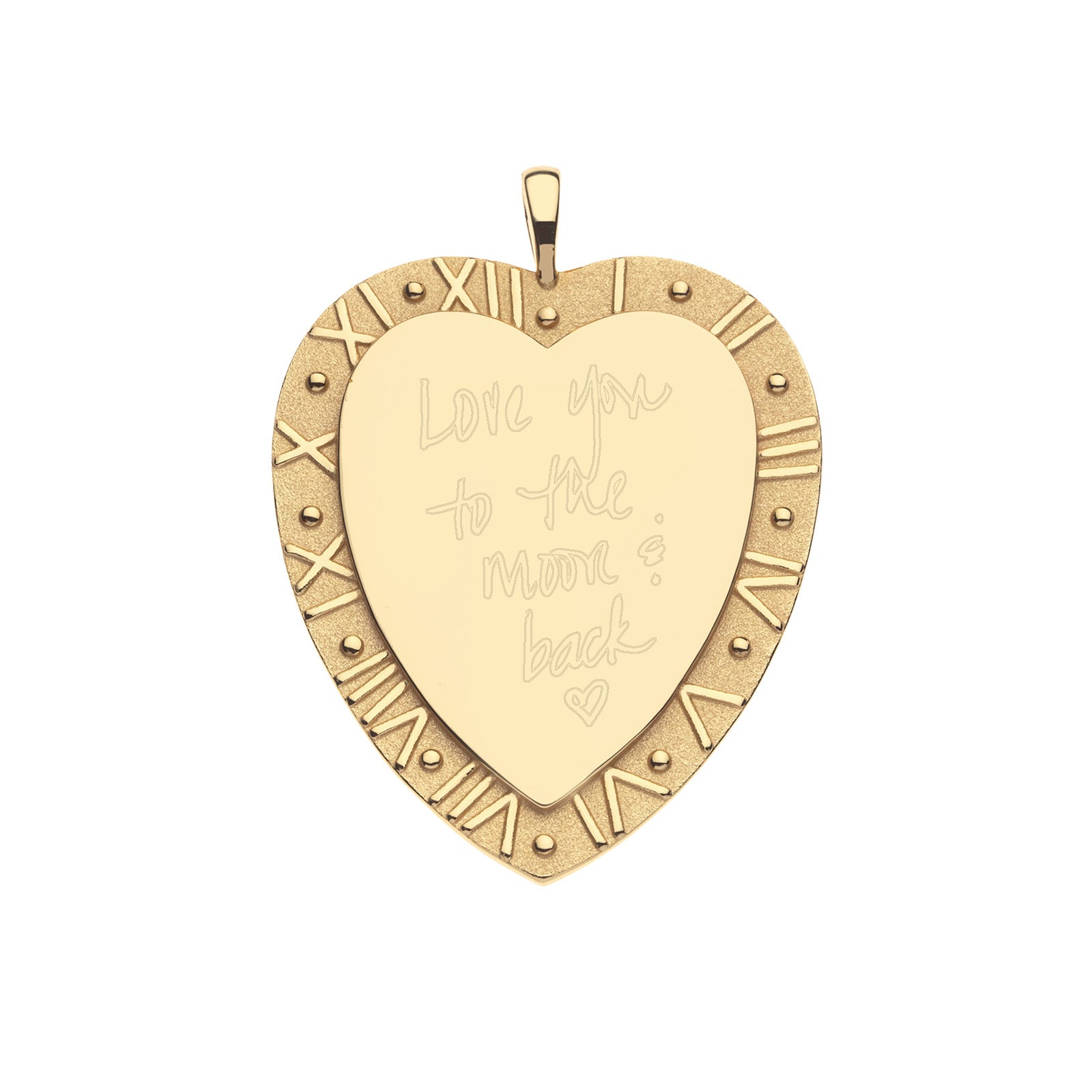 Love heart engraved necklace discount