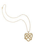 Love in a knot pendant on classic rolo chain