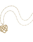 Love in a knot pendant on satellite chain