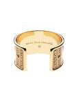 Inside of bonne chance cuff says "make your own luck"