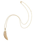 Lucky feather pendant on adjustable delicate chain