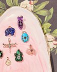 Stylized shot of various animal pendants