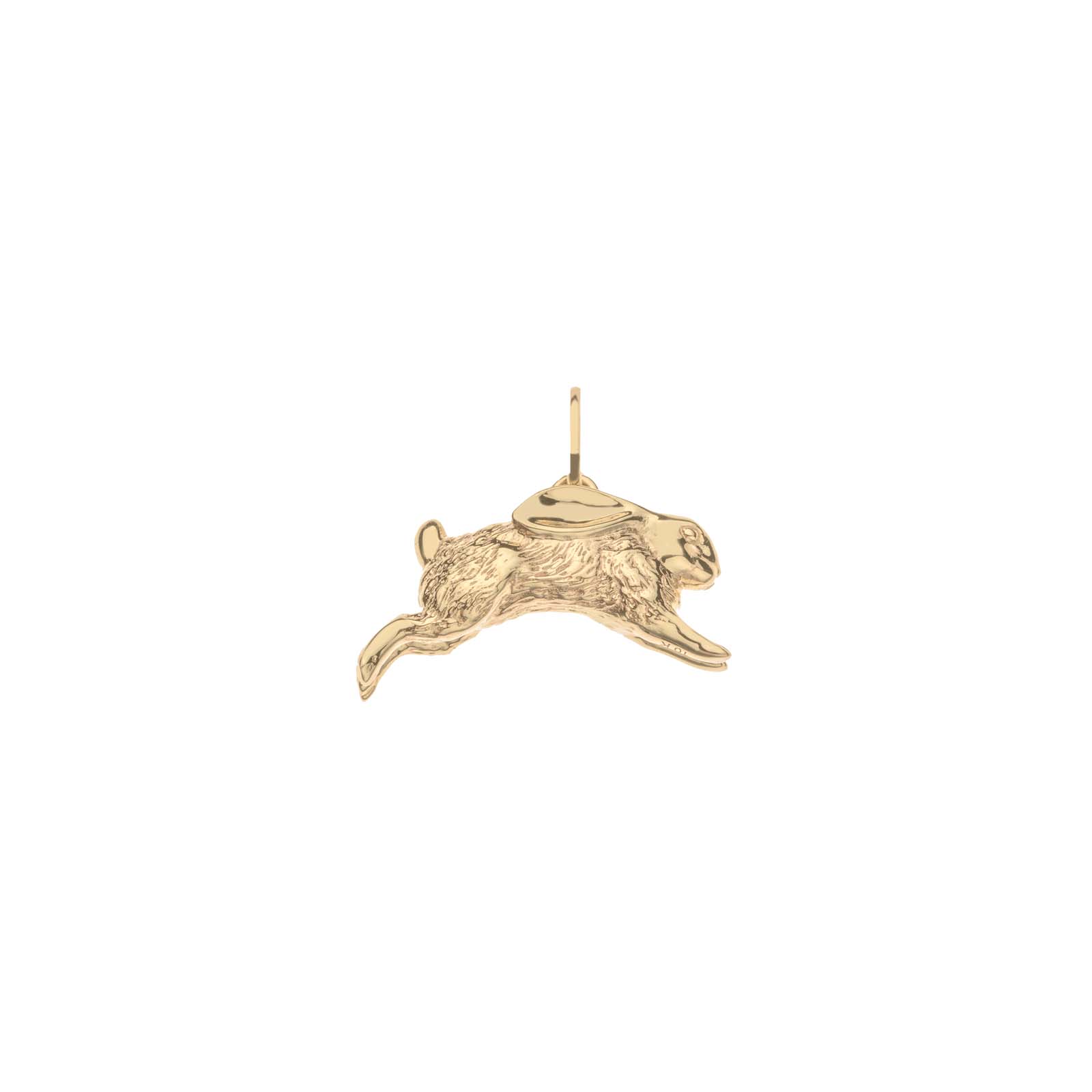 Gold rabbit pendant