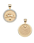 LUCKY Rabbit JW Small Embellished Pendant Coin