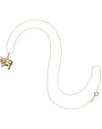 Gold elephant pendant on 10 karat adjustable chain