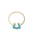 LUCKY Baby Horseshoe Ring in Turquoise
