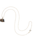 Carved rabbit pendant on 10 karat adjustable chain