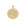 Gold coin pendant featuring a rabbit with moon and star details