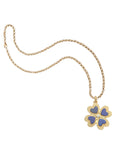 4 leaf clover pendant on grande rolo chain