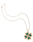 LUCKY in Love Clover Pendant with Malachite