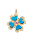 LUCKY in Love Clover Pendant with Turquoise