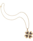 LUCKY in Love Clover Pendant with Wood
