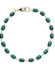 Chunky Malachite Lariat Necklace