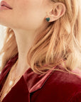LOVE Petite Enchanted Heart Earrings in Malachite