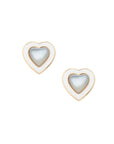 LOVE Petite Enchanted Heart Earrings in Mother of Pearl