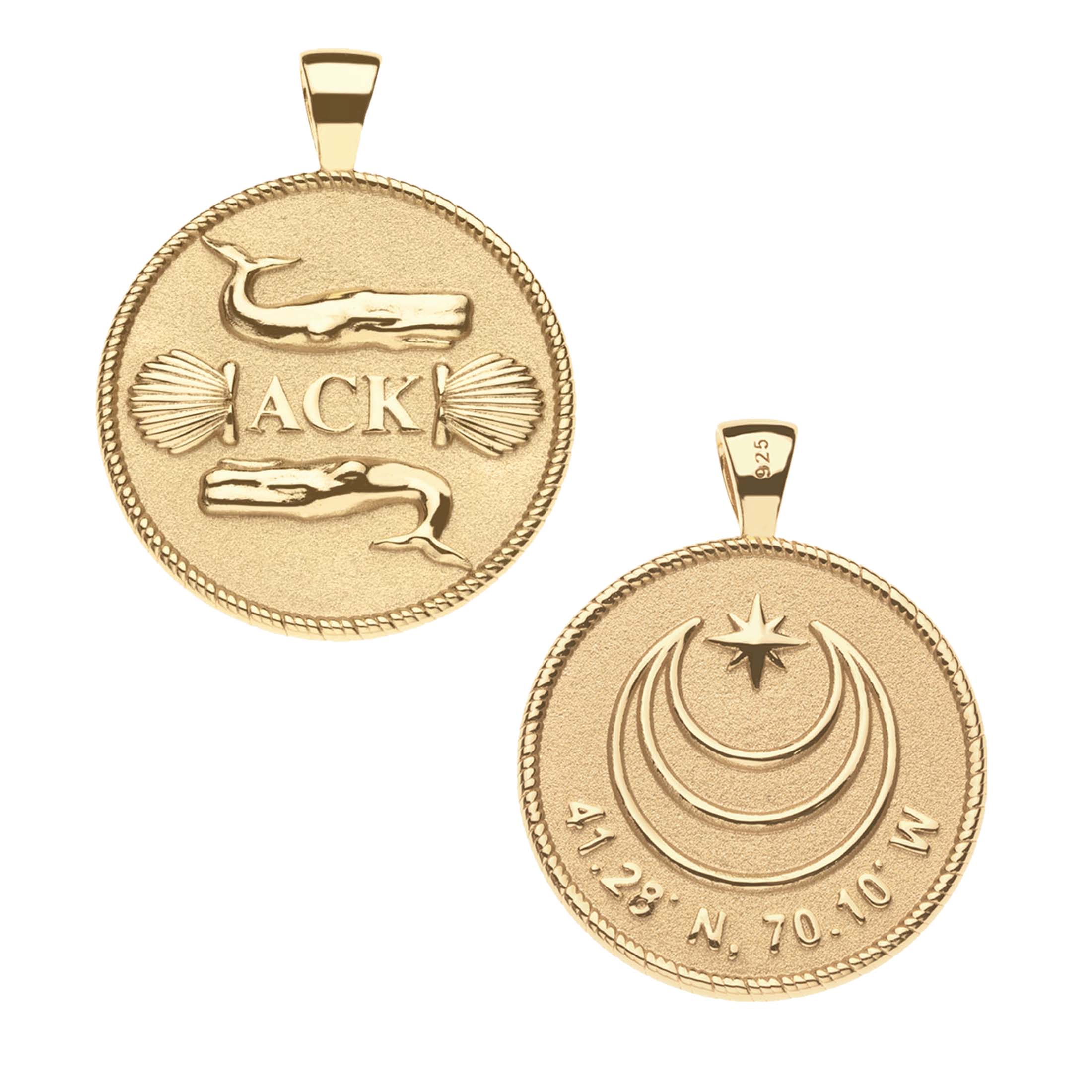 Pendant Coin Necklace Location - NANTUCKET – Jane Win by Jane