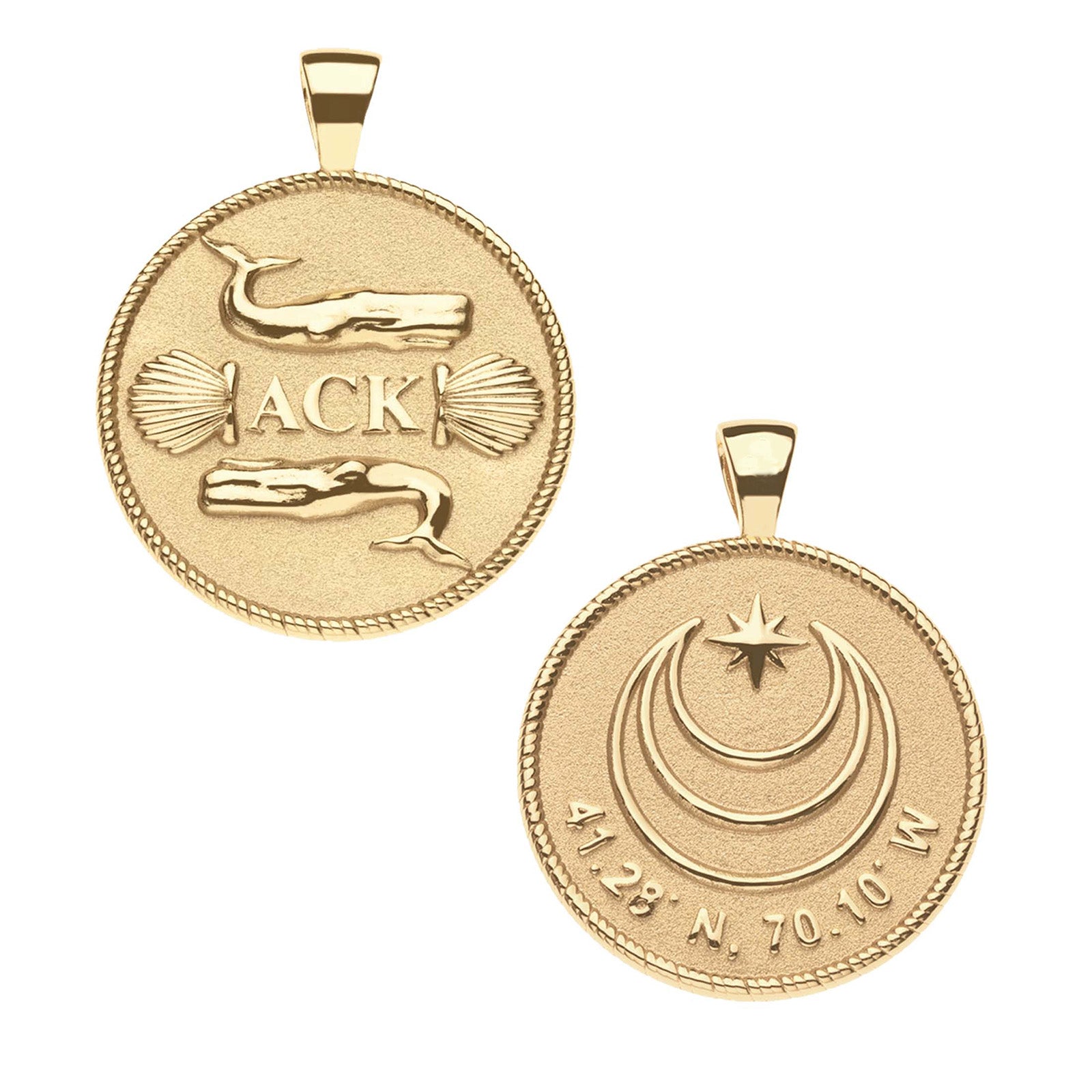 Pendant Coin Necklace Location - NANTUCKET – Jane Win Jewelry