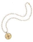 Gold small Scorpio pendant on the drawn link chain
