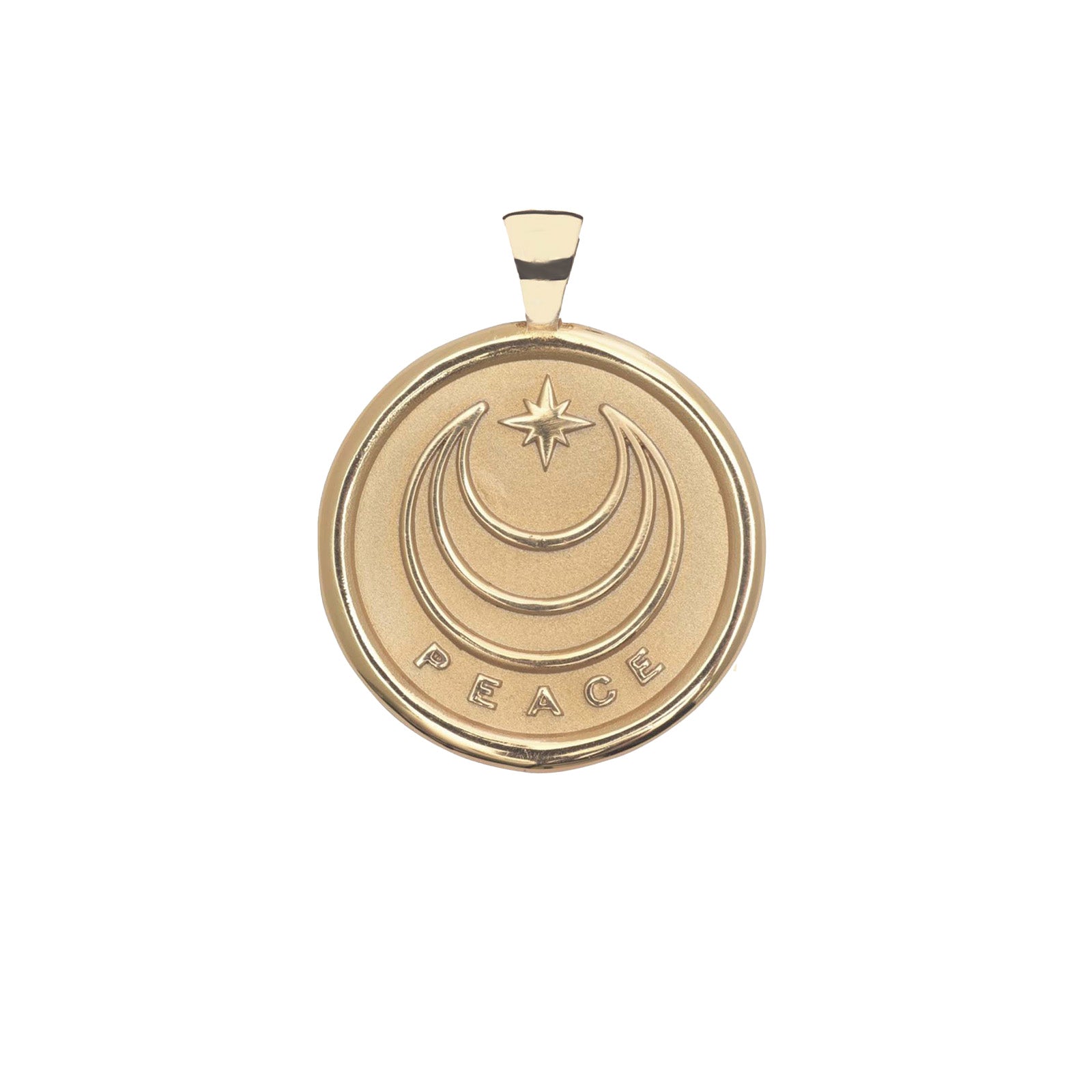 PEACE JW Original Pendant Coin in Solid Gold – Jane Win Jewelry